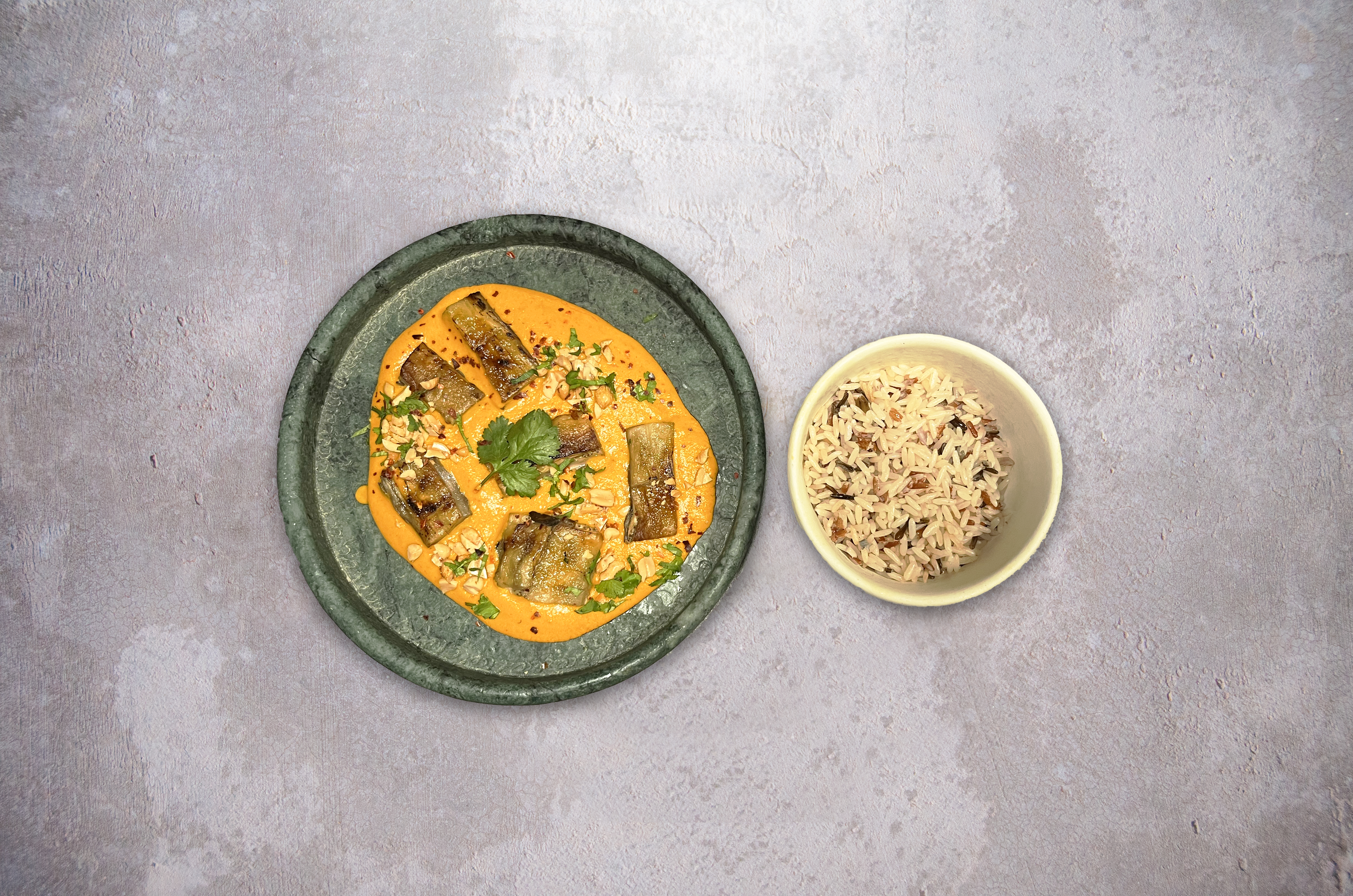 Curry de berenjena asada