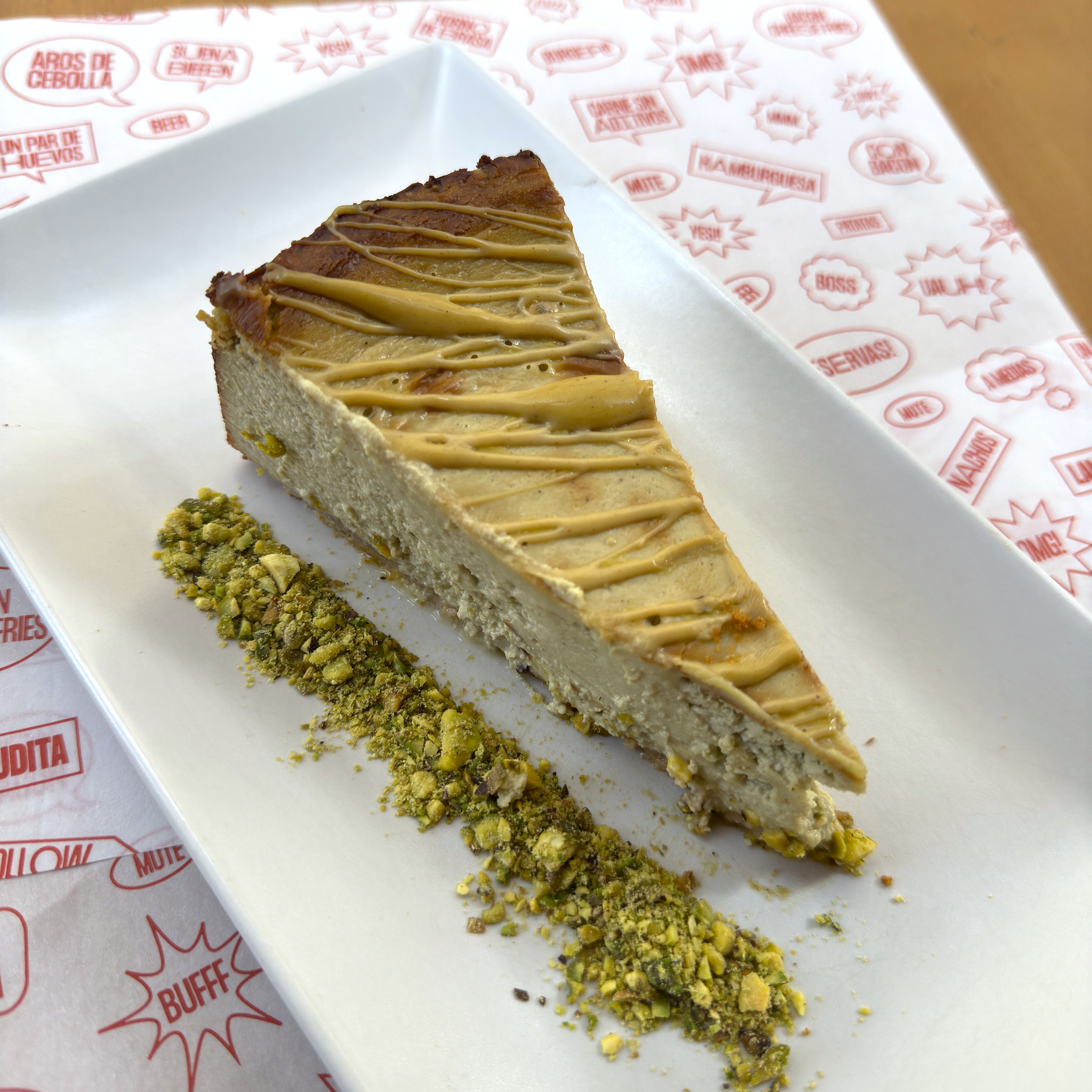 TARTA DE QUESO Y PISTACHO