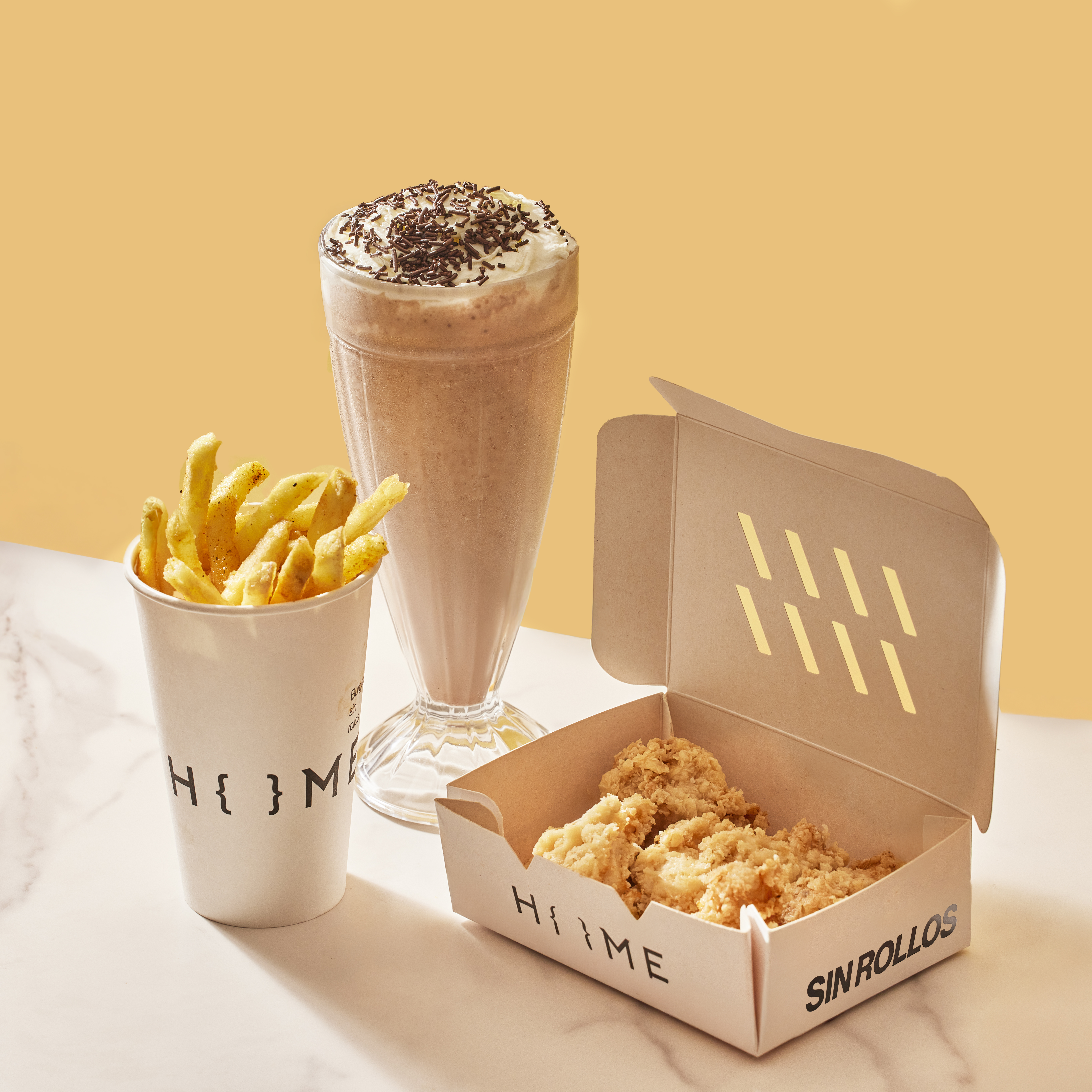 Menú Chicken Bites, Patatas & Milshake